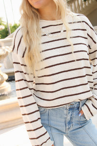 Effortlessly Yours Striped Sweater - Cream