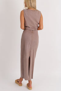 Z Supply: Gail Midi Skirt - Perfectly Taupe