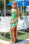 Paradise Dreams Strapless Maxi Dress - Papaya