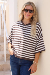 Everyday Intentions Button Down Cardigan - Brown