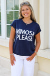 Mimosa Please Pullover Sweater - Navy