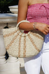 Sandy Days Straw Tote - Beige/Khaki