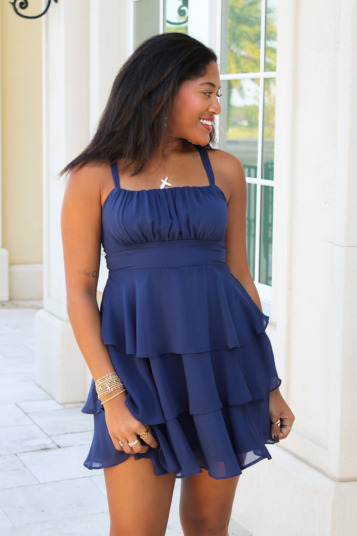 Cross Beaded & Crystal Bracelet Set - Multi