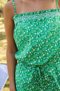 Sadie & Sage: Sun Escape Romper - Kelly Green