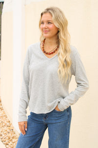 Dear John: Vanya Long Sleeve Tee - Heather Gray