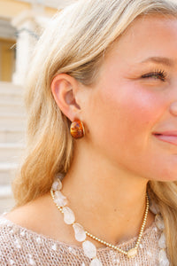 Veyda Open Hoop Earrings - Tortoise