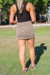 On The Prowl Leopard Print Mini Skirt - Brown