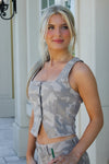 Hidden: Square Neck Camo Vest - Tan Camo