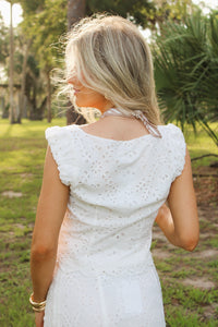 Z Supply:  Emrie Eyelet Top - White