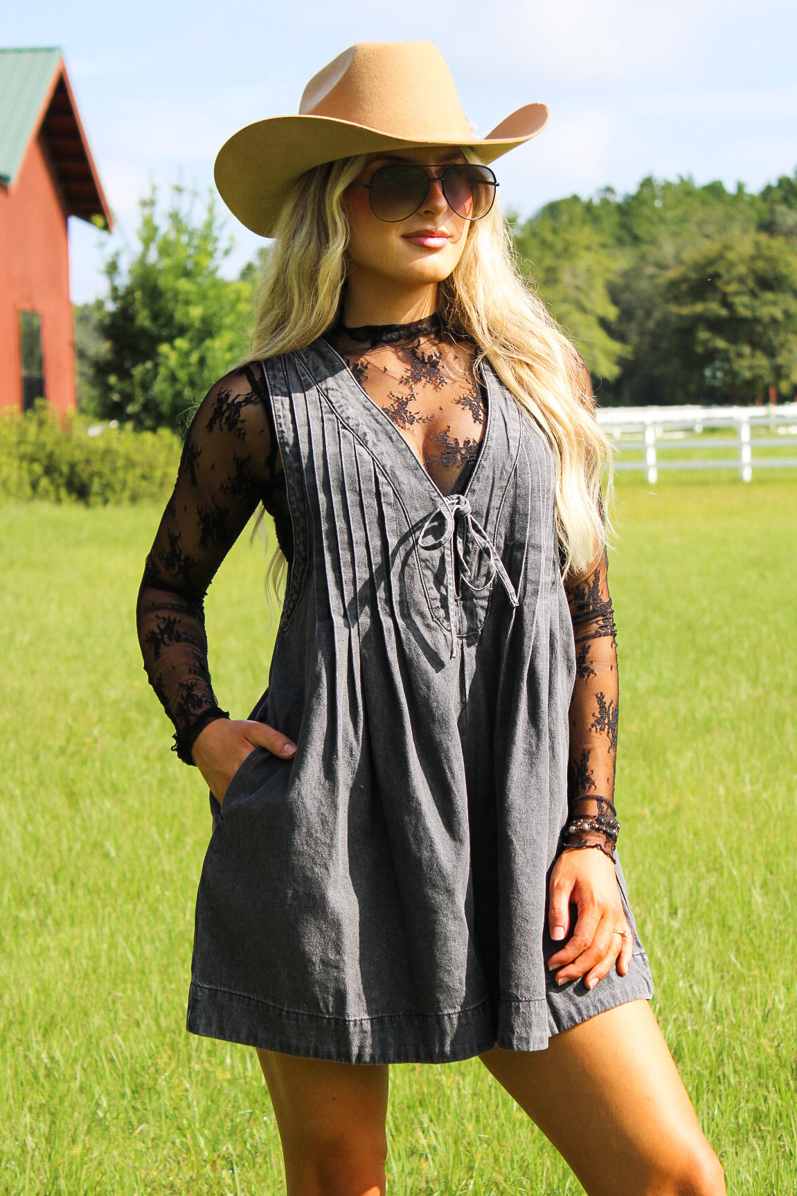 On My Game Pleated Romper - Black
