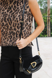 Modern Obsession Crossbody Bag - Black