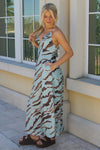 Effortless Chic Open Back Maxi Dress - Milti
