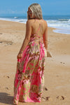 Paradise Ready Tropical Maxi Dress - Hibiscus Crush