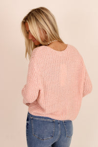 Ginis Bell Sleeve Sweater - Blush