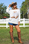 Rodeo Ready Western Boot Sweater - Ivory