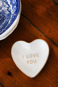 Ceramic Trinket Tray | I Love You Trinket Dish