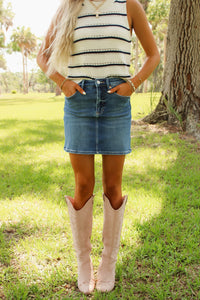 Dear John: Quinn Skirt - Fog Sky