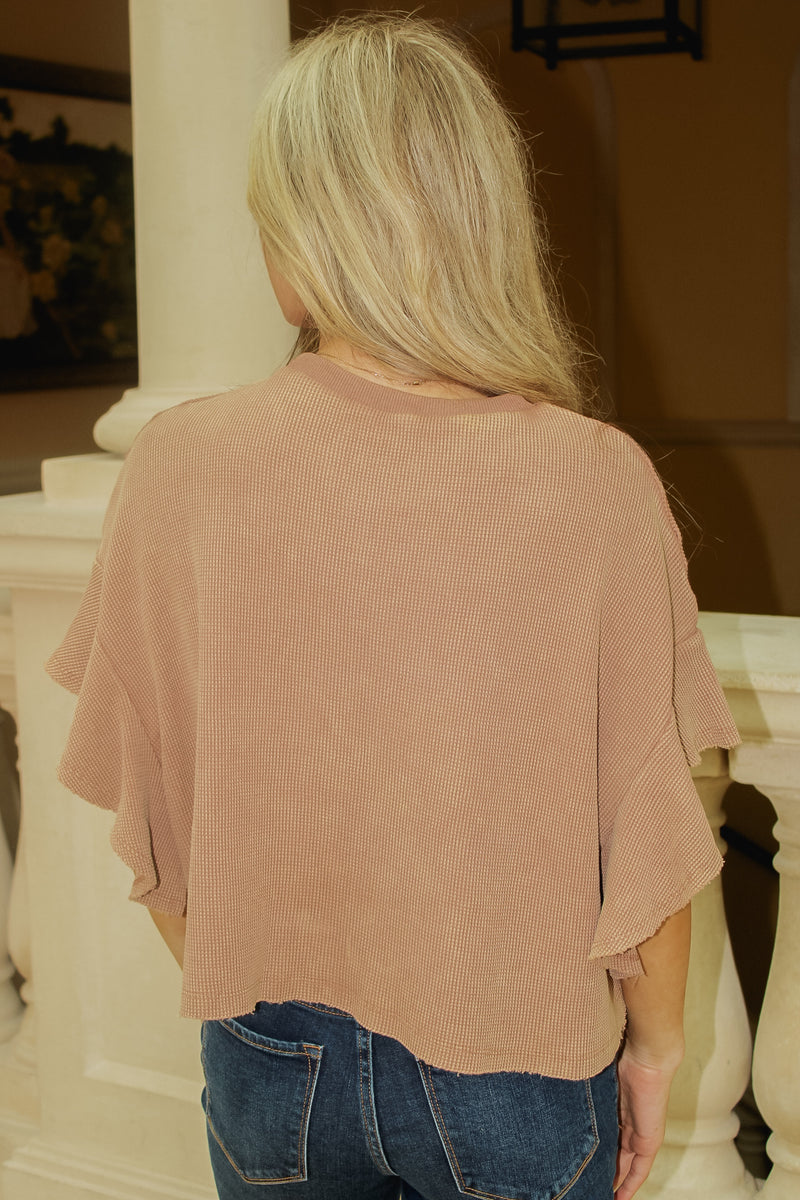 Flowy & Free Flutter Sleeve Top - Coco
