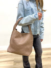 The Tina Woven Hobo Tote Bag - Cumin