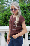 Chasing Dreams Button Down Sweater - Brown