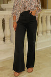 Dear John: Fiona High Rise Wide Leg Jeans - Black Arrow