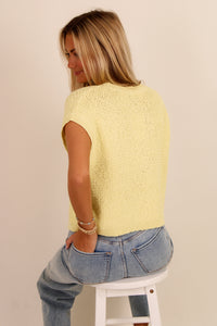Calm Springs Cap Sleeve Sweater - Butter Cream