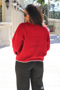 MERRY Festive Holiday Sweater - Red