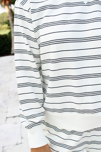 Z Supply: Stand Out Striped Sweatshirt - Cloud