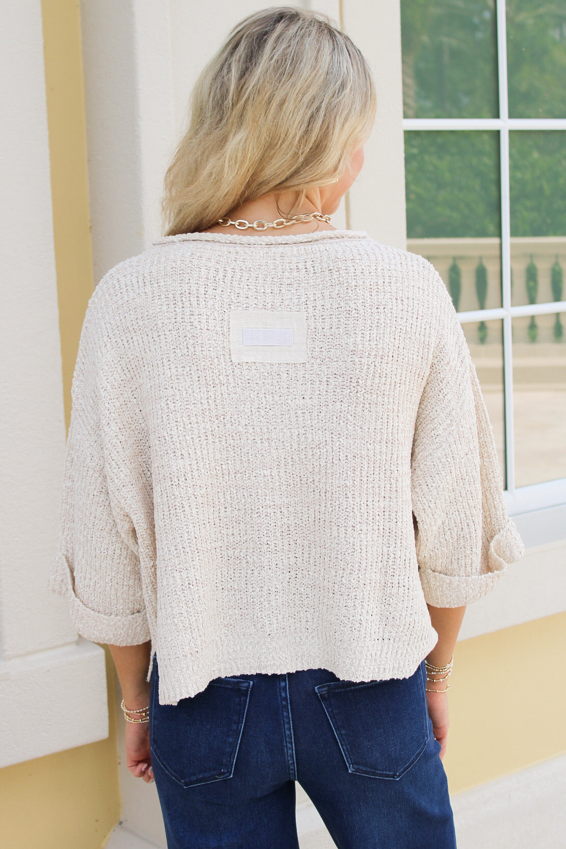 Cozy Dreams Cropped Sweater - Oatmeal