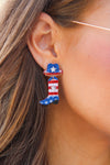 Patriotic Western Boot Earrings