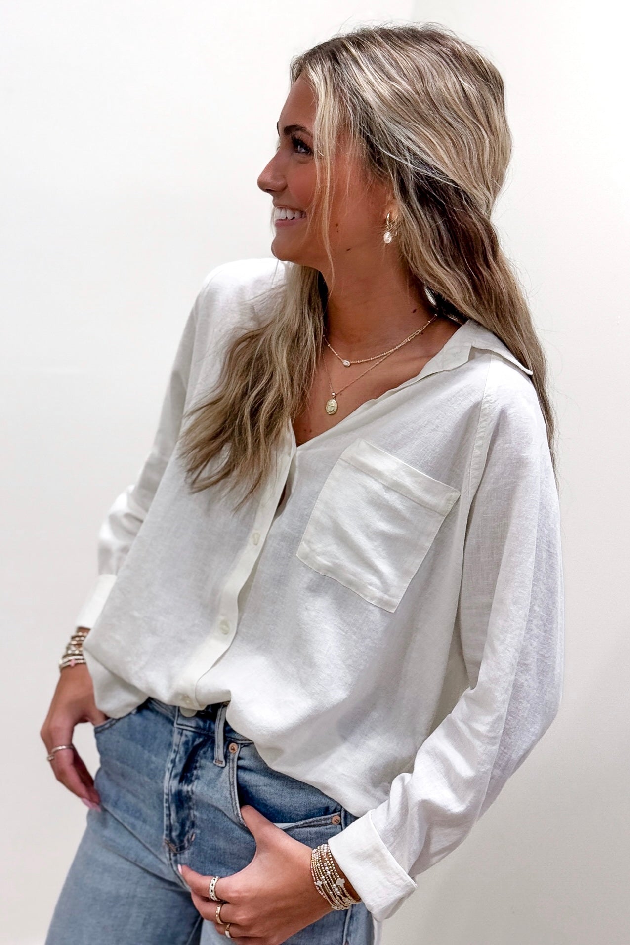 Z Supply: The Perfect Linen Top - White