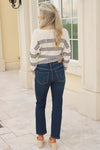 Jeanne Super High Rise Cropped Flare Jeans - Richmond