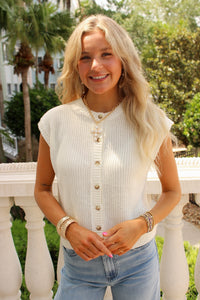 Find Your Moment Button Down Cardigan - Ivory