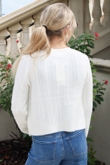 Z Supply: Medina Pointelle Cardigan - Cloud