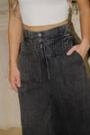 Runway Reverie Pintuck Wide Leg Pants - Washed Black