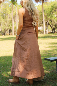 Desert Theory Maxi Skirt - Caramel