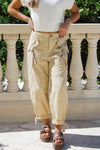 Follow My Path Cargo Jogger Pants - Taupe