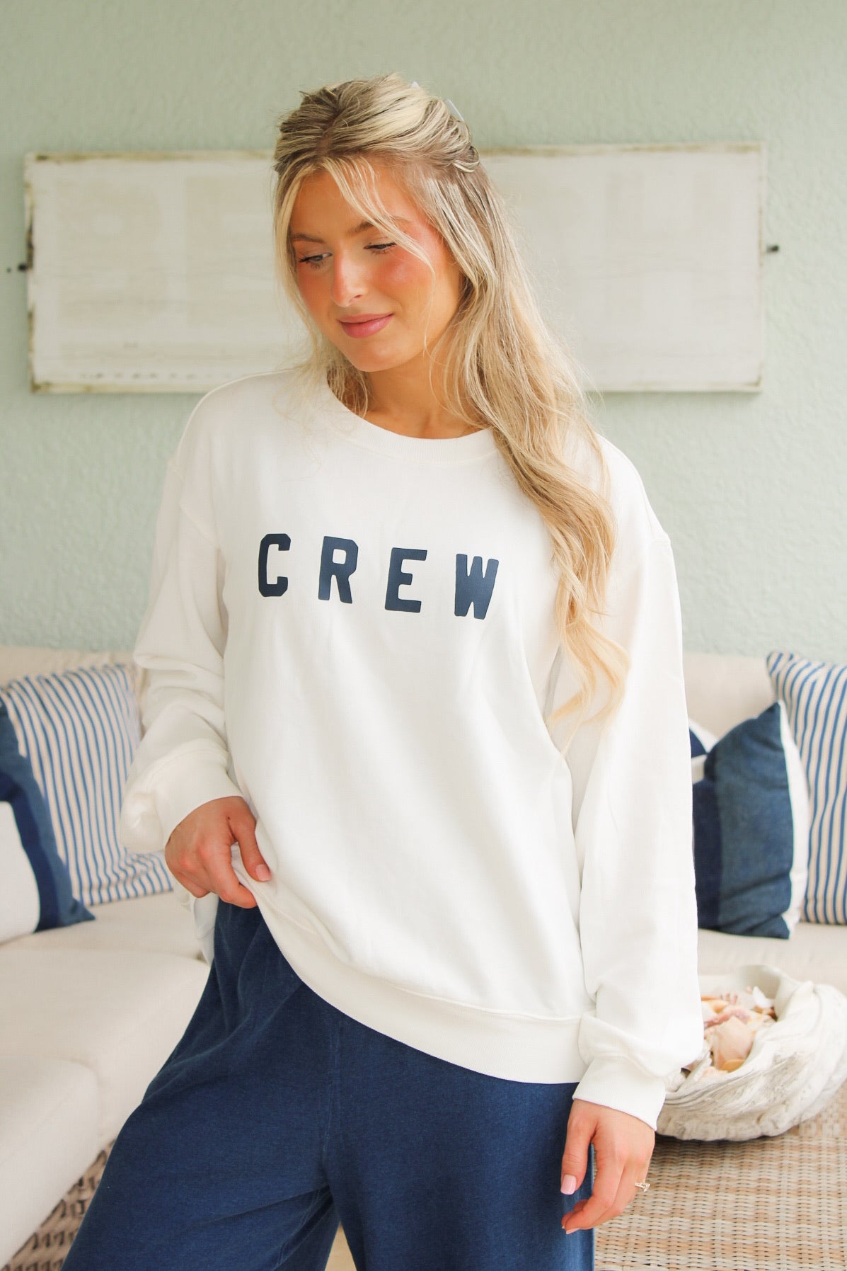 Z Supply: Crew Boyfriend Sweatshirt - Sea Salt
