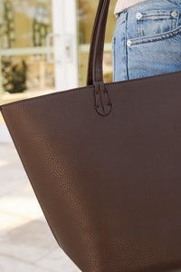 The Hampton Leather Tote Bag - Coffee