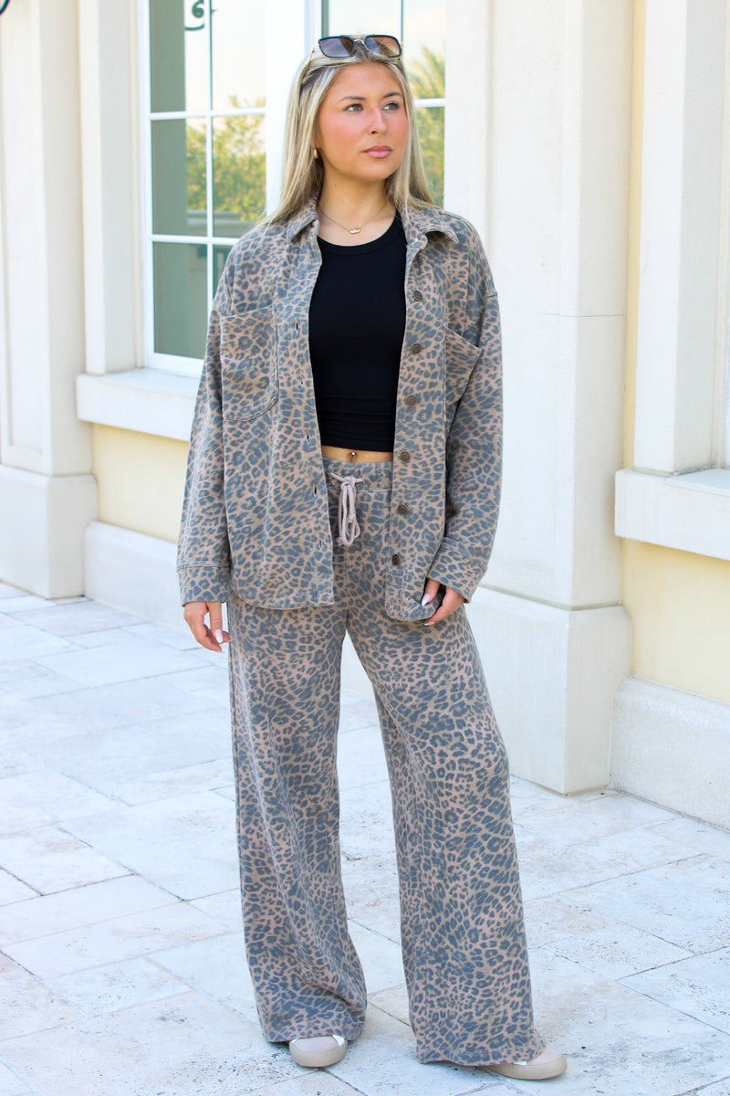 Z Supply: All Day Leopard Jacket - Desert Tan