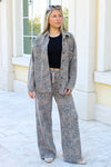 Z Supply: Hunter Knit Leopard Knit Pant - Desert Tan