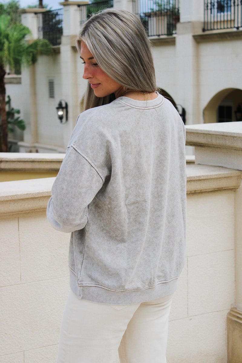 Frontier Spirit Wild West Graphic Knit Top - Brown