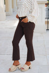 Dear John: Jeanne Cropped Flare - Dark Oak