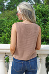 On The Run Tie Front Sweater Vest - Coco