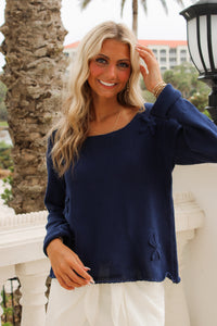 Summer Tide Starfish Sweater - Navy