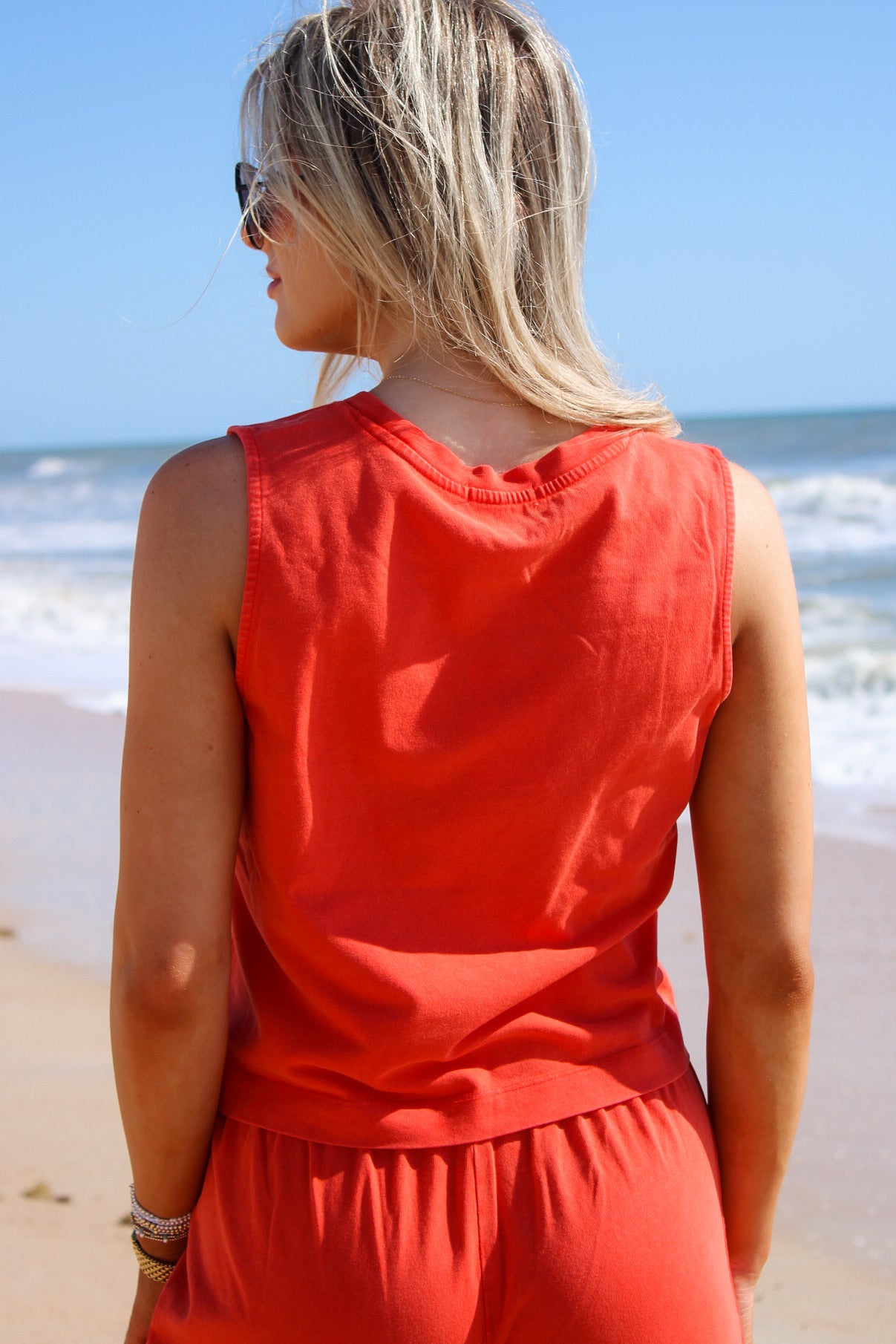 Z Supply: Sloane Jersey Muscle Tank - Lychee