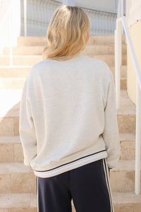 Z Supply: Boyfriend Game Day Sweatshirt - Feather Gray