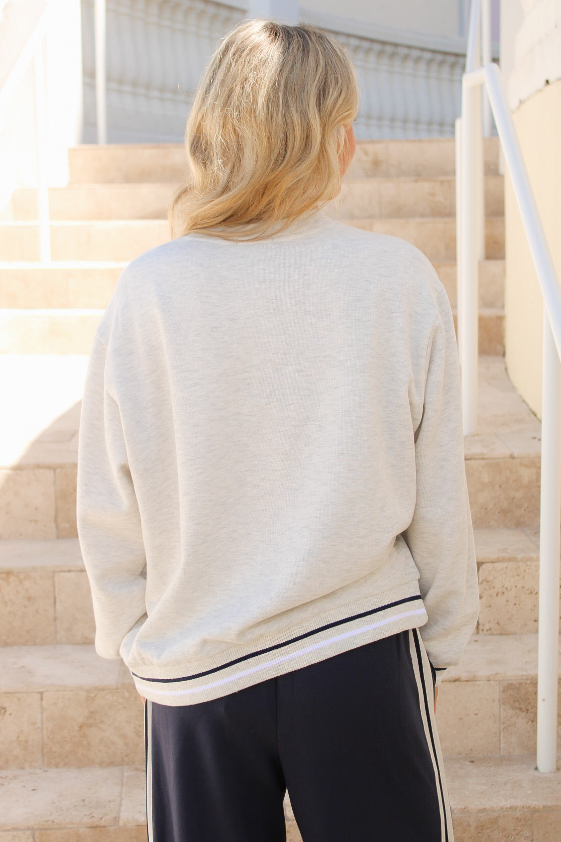 Z Supply: Boyfriend Game Day Sweatshirt - Feather Gray