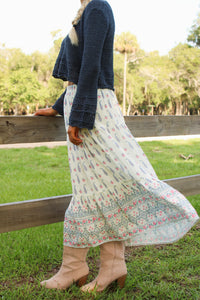 Sadie & Sage: Sagebrush Maxi Skirt - Cream Multi