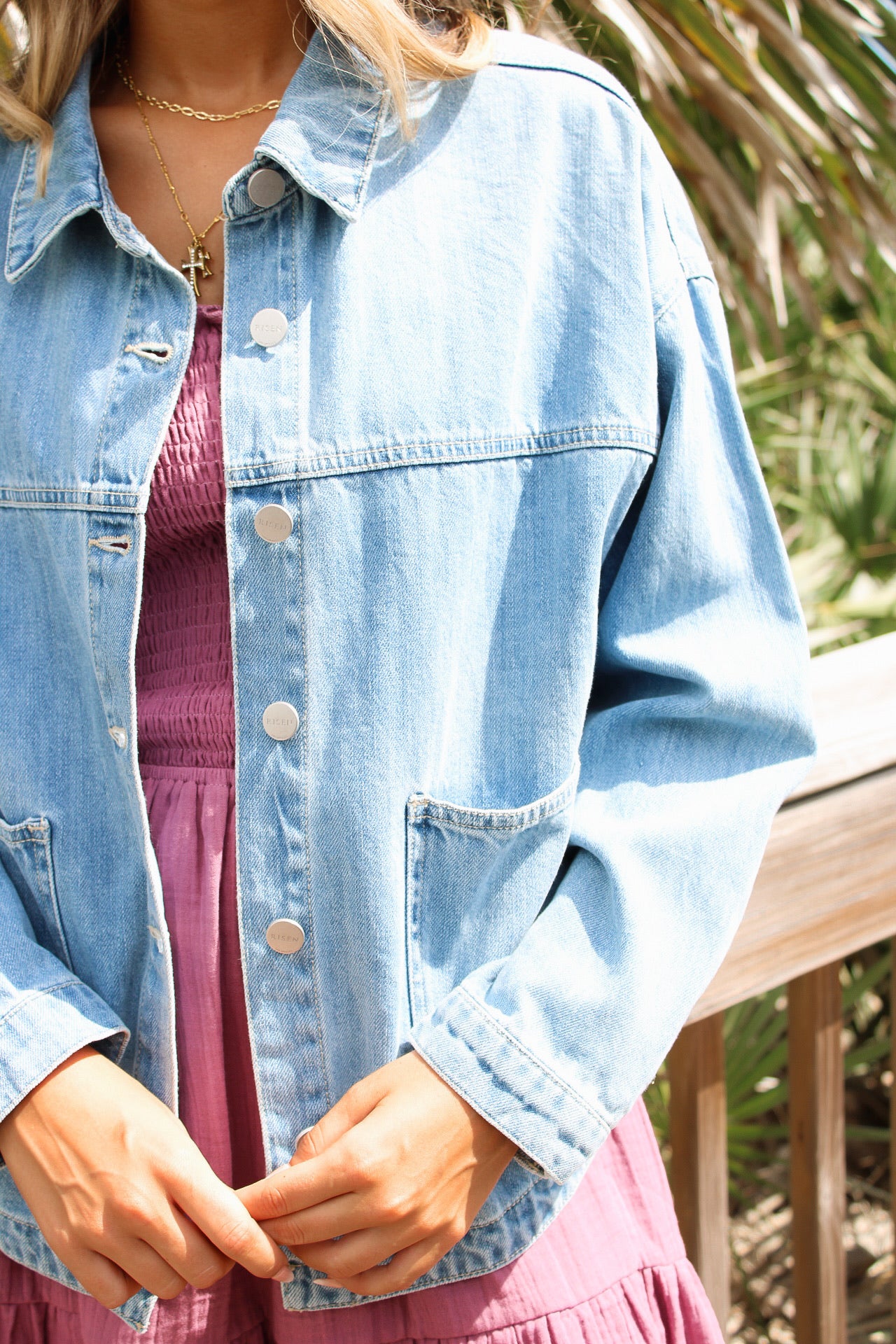 The Soft Shore Denim Jacket - Med Wash